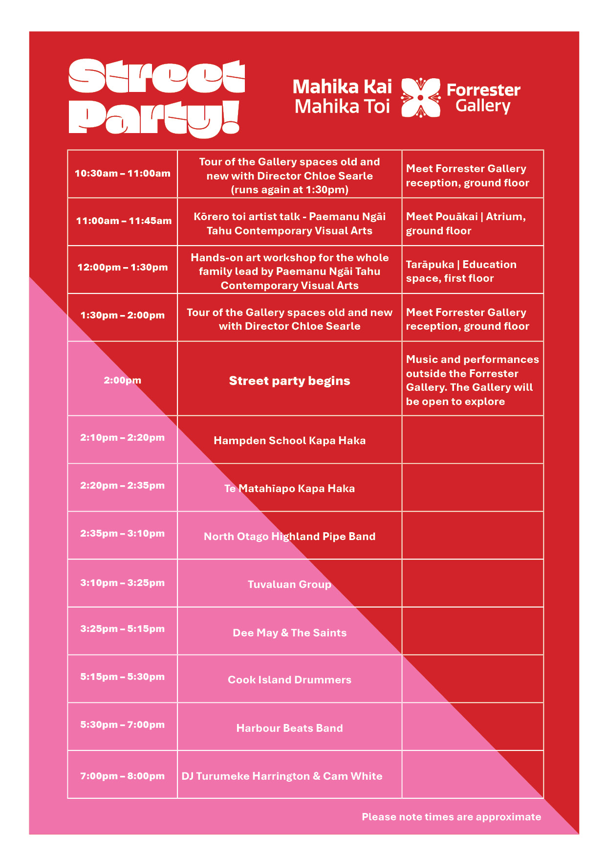 street party timetable